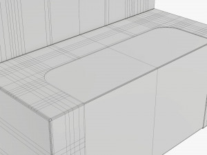 Retail Hanging Cardboard Display Box 01 3D Модель