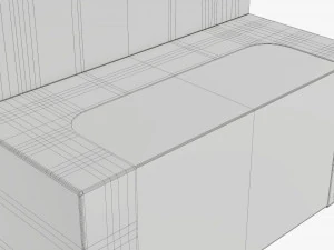 Retail Hanging Cardboard Display Box 01 3D Model