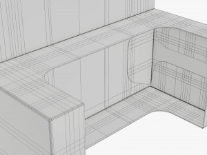 Retail Hanging Cardboard Display Box 01 3D Модель