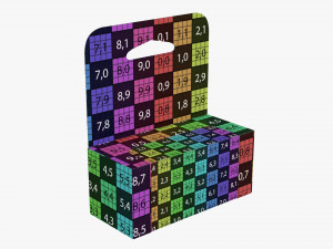 Retail Hanging Cardboard Display Box 01 3D Модель