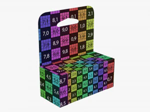 Retail Hanging Cardboard Display Box 01 3D Model