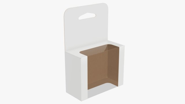Retail Hanging Cardboard Display Box 02 3D Model .c4d .max .obj .3ds .fbx .stl .blend 