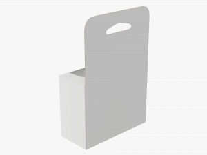 Retail Hanging Cardboard Display Box 02 3D Model