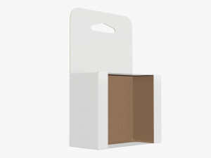 Retail Hanging Cardboard Display Box 02 3D Model