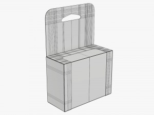Retail Hanging Cardboard Display Box 02 3D Model