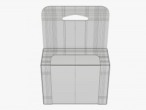 Retail Hanging Cardboard Display Box 02 3D Model
