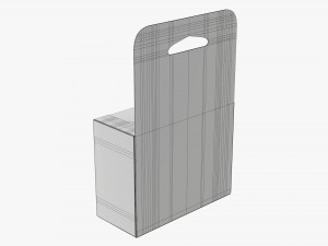 Retail Hanging Cardboard Display Box 02 3D Model