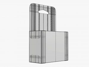 Retail Hanging Cardboard Display Box 02 3D Model