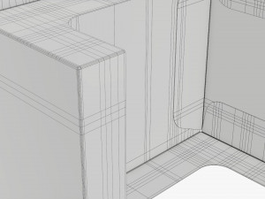 Retail Hanging Cardboard Display Box 02 3D Model