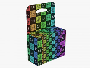 Retail Hanging Cardboard Display Box 02 3D Model