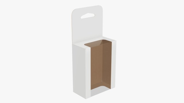 Retail Hanging Cardboard Display Box 03 Modelo 3D .c4d .max .obj .3ds .fbx .stl .blend 