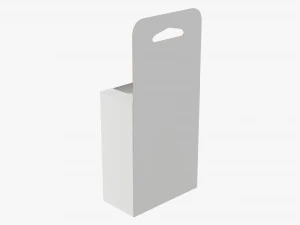 Caja expositora de cart&oacute;n para colgar al por menor 03 Modelo 3D