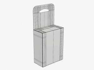 Retail Hanging Cardboard Display Box 03 Modelo 3D