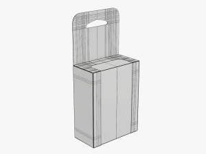 Caja expositora de cart&oacute;n para colgar al por menor 03 Modelo 3D