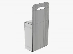 Caja expositora de cart&oacute;n para colgar al por menor 03 Modelo 3D