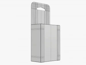 Caja expositora de cart&oacute;n para colgar al por menor 03 Modelo 3D