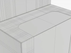 Caja expositora de cart&oacute;n para colgar al por menor 03 Modelo 3D