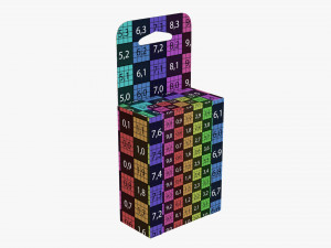 Retail Hanging Cardboard Display Box 03 Modelo 3D