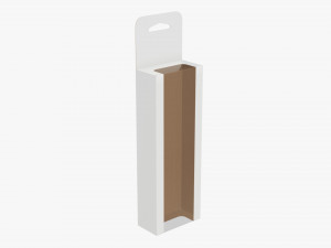 Retail Hanging Cardboard Display Box 04 3D Model