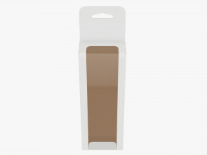 Retail Hanging Cardboard Display Box 04 Modelo 3D