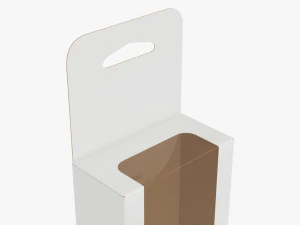 Retail Hanging Cardboard Display Box 04 3D Model