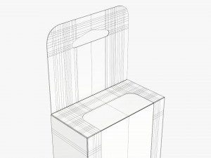 Retail Hanging Cardboard Display Box 04 Modelo 3D