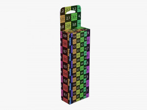 Retail Hanging Cardboard Display Box 04 Modelo 3D