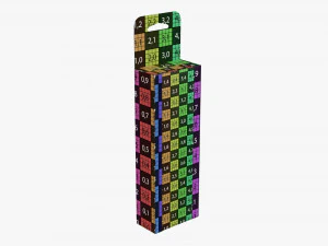 Retail Hanging Cardboard Display Box 04 3D Model