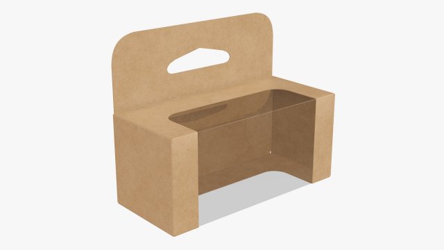 Retail Hanging Cardboard Display Box 05 Modelo 3D .c4d .max .obj .3ds .fbx .stl .blend 