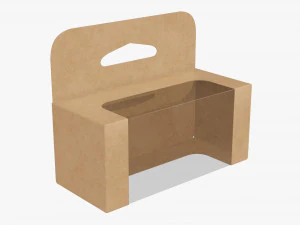 Caja expositora de cart&oacute;n para colgar al por menor 05 Modelo 3D