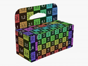 Retail Hanging Cardboard Display Box 05 Modelo 3D