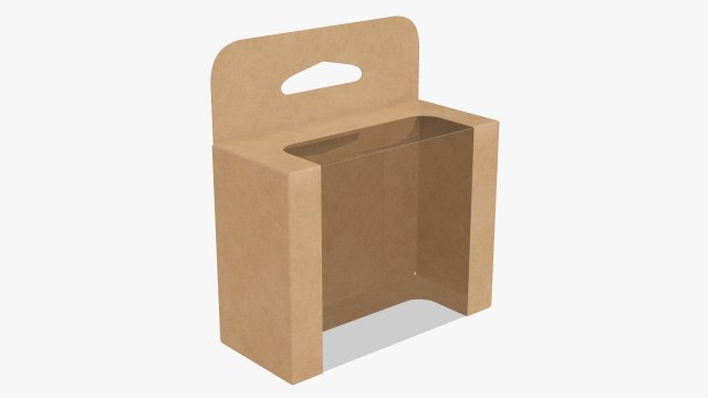 Retail Hanging Cardboard Display Box 06 Modelo 3D .c4d .max .obj .3ds .fbx .stl .blend 