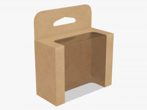 Caja expositora de cart&oacute;n para colgar al por menor 06 Modelo 3D
