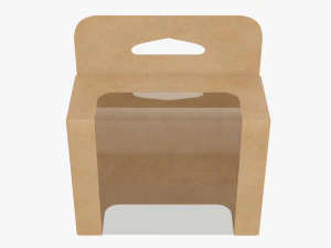 Hangende kartonnen displaydoos voor detailhandel 06 3D Model