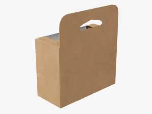 Hangende kartonnen displaydoos voor detailhandel 06 3D Model