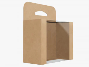 Hangende kartonnen displaydoos voor detailhandel 06 3D Model