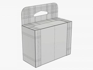 Retail Hanging Cardboard Display Box 06 Modelo 3D