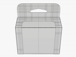 Retail Hanging Cardboard Display Box 06 Modelo 3D
