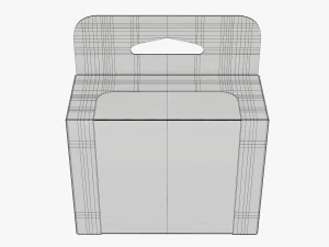 Hangende kartonnen displaydoos voor detailhandel 06 3D Model