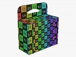 Hangende kartonnen displaydoos voor detailhandel 06 3D Model