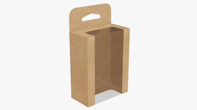 Retail Hanging Cardboard Display Box 07 Modelo 3D .c4d .max .obj .3ds .fbx .stl .blend 