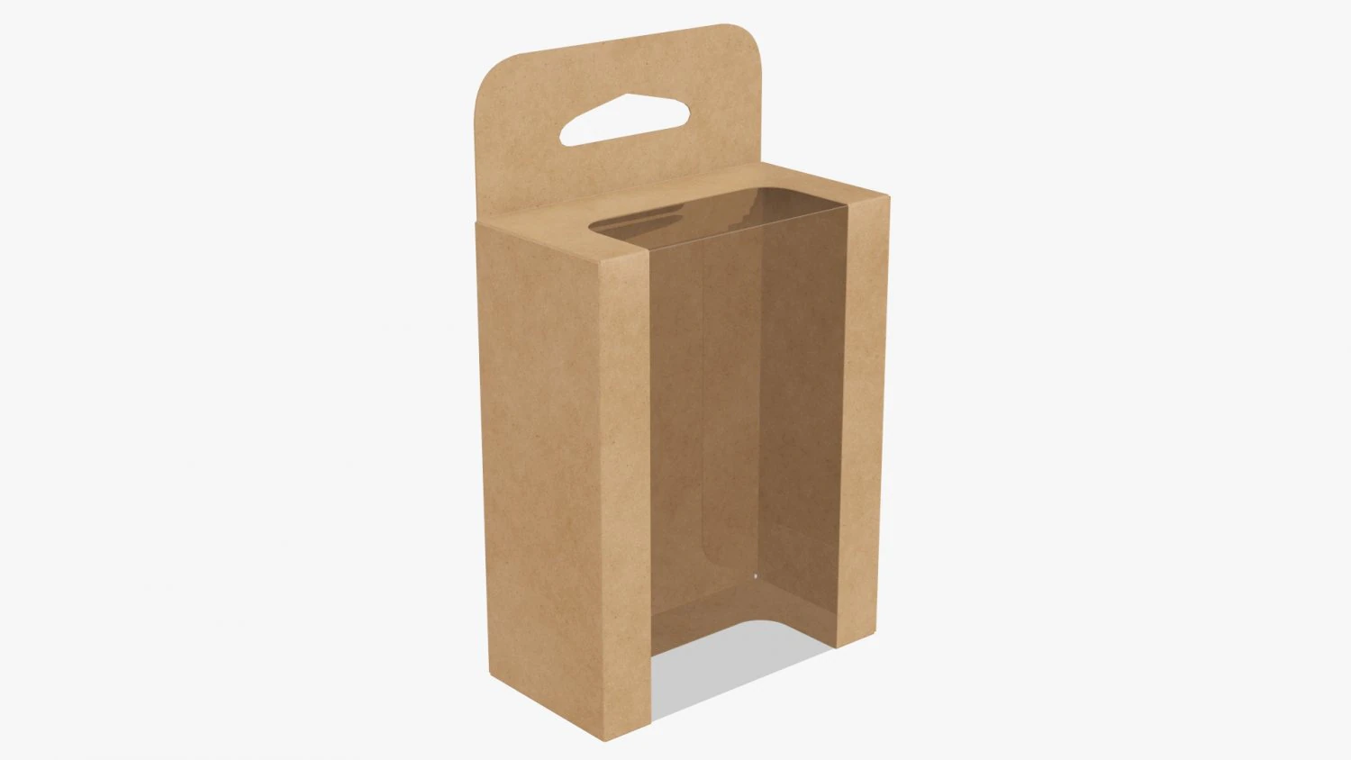 Retail Hanging Cardboard Display Box 07 3D Model .c4d .max .obj .3ds .fbx .stl .blend 