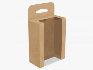 Caja expositora de cart&oacute;n para colgar al por menor 07 Modelo 3D