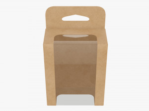Retail Hanging Cardboard Display Box 07 Modelo 3D