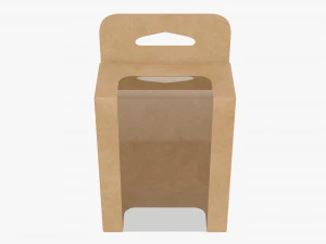 Retail Hanging Cardboard Display Box 07 3D Model