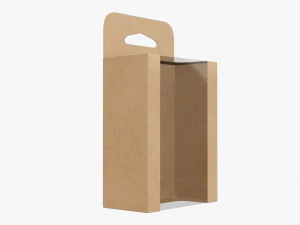 Retail Hanging Cardboard Display Box 07 3D Model