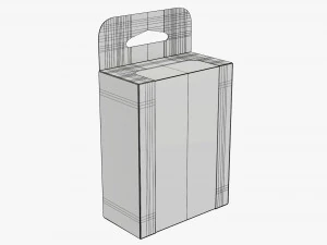 Retail Hanging Cardboard Display Box 07 3D Model