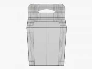Retail Hanging Cardboard Display Box 07 3D Model