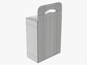 Retail Hanging Cardboard Display Box 07 3D Model