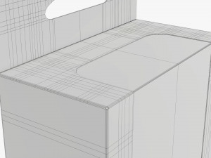 Retail Hanging Cardboard Display Box 07 Modelo 3D